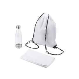 Спортивный набор с бутылкой и полотенцем Beginner, белый