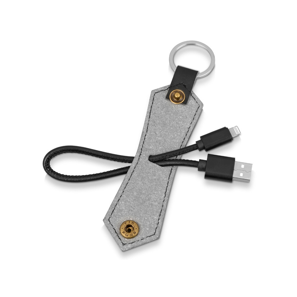 Кабель-брелок USB-Lightning Pelle, черный