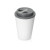 Пластиковый стакан Take away с двойными стенками и крышкой с силиконовым клапаном, 350 мл, белый/серый