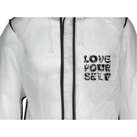 Дождевик Providence, прозрачный/черный с чехлом (трафаретная печать)