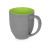 Кружка керамическая Gracy 450мл, серый/зеленое яблоко