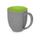 Кружка керамическая Gracy 450мл, серый/зеленое яблоко Кружка керамическая Gracy 450мл, серый/зеленое яблоко