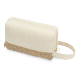 Косметичка Jute с ручкой из хлопка и джута, натуральный Косметичка Jute с ручкой из хлопка и джута, натуральный