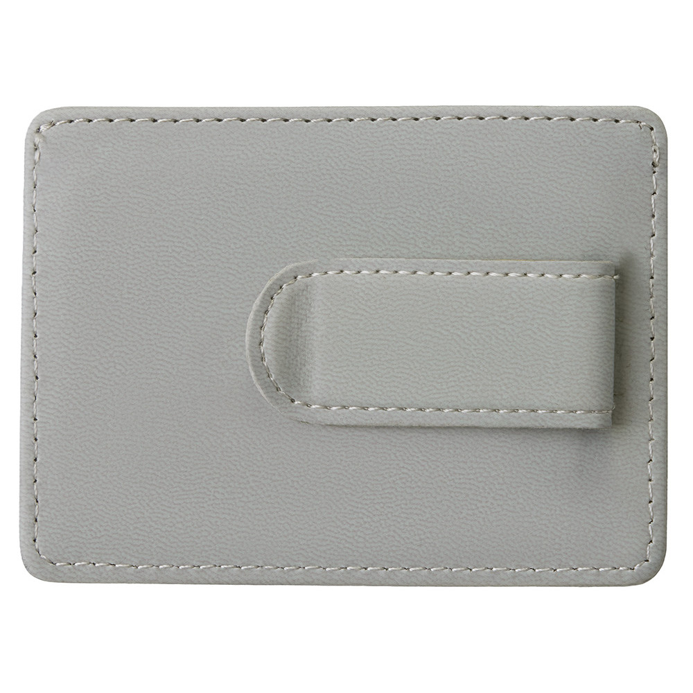 Картхолдер для двух карт и наличных денег с зажимом Crave, светло-серый