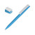 Ручка пластиковая soft-touch шариковая Zorro, голубой/белый