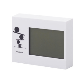 Настольные электронные мультифункциональные часы Rotatio с подсветкой, белый (уф печать)