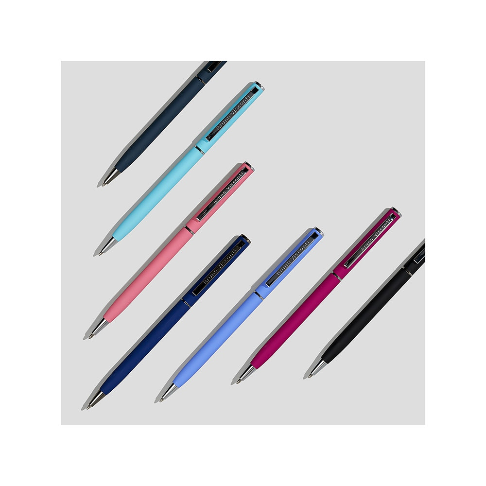 Ручка шариковая автоматическая BrunoVisconti® PALERMO цвет корпуса черный, soft-touch, 0.7 мм