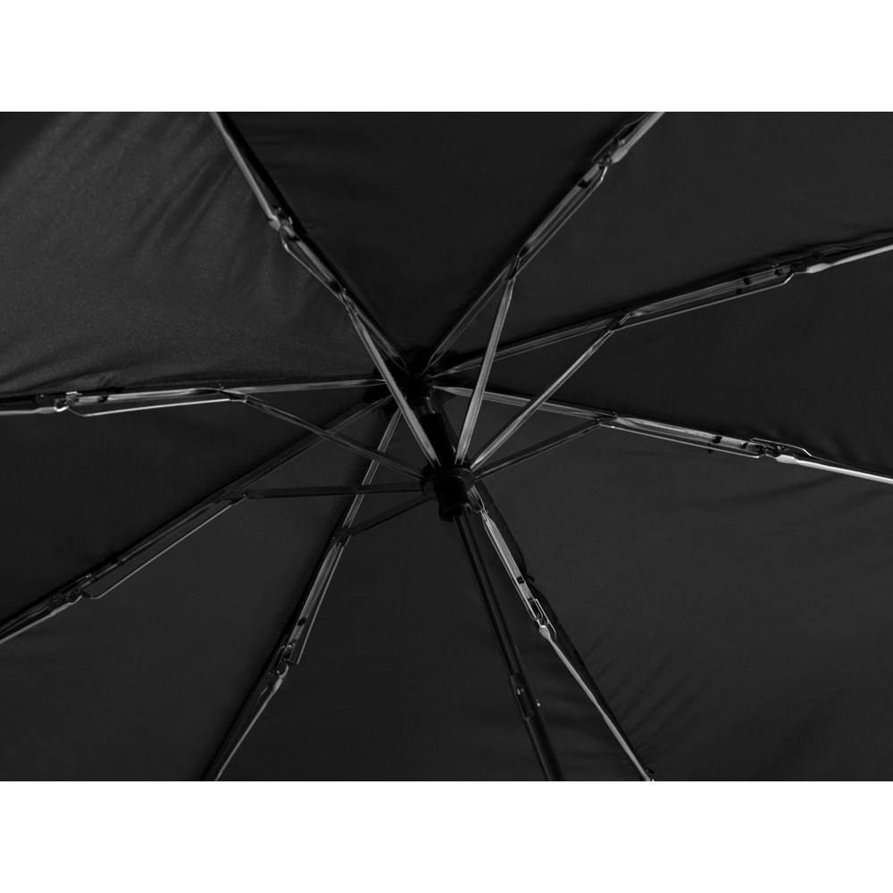 Зонт Picau из переработанного пластика в сумочке, черный