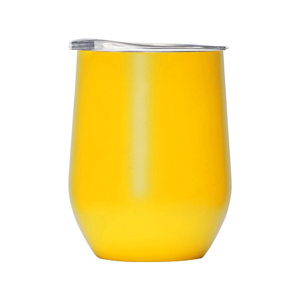 Вакуумная термокружка Sense, непротекаемая крышка, крафтовая упаковка, желтый