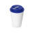 Пластиковый стакан Take away с двойными стенками и крышкой с силиконовым клапаном, 350 мл, белый/синий