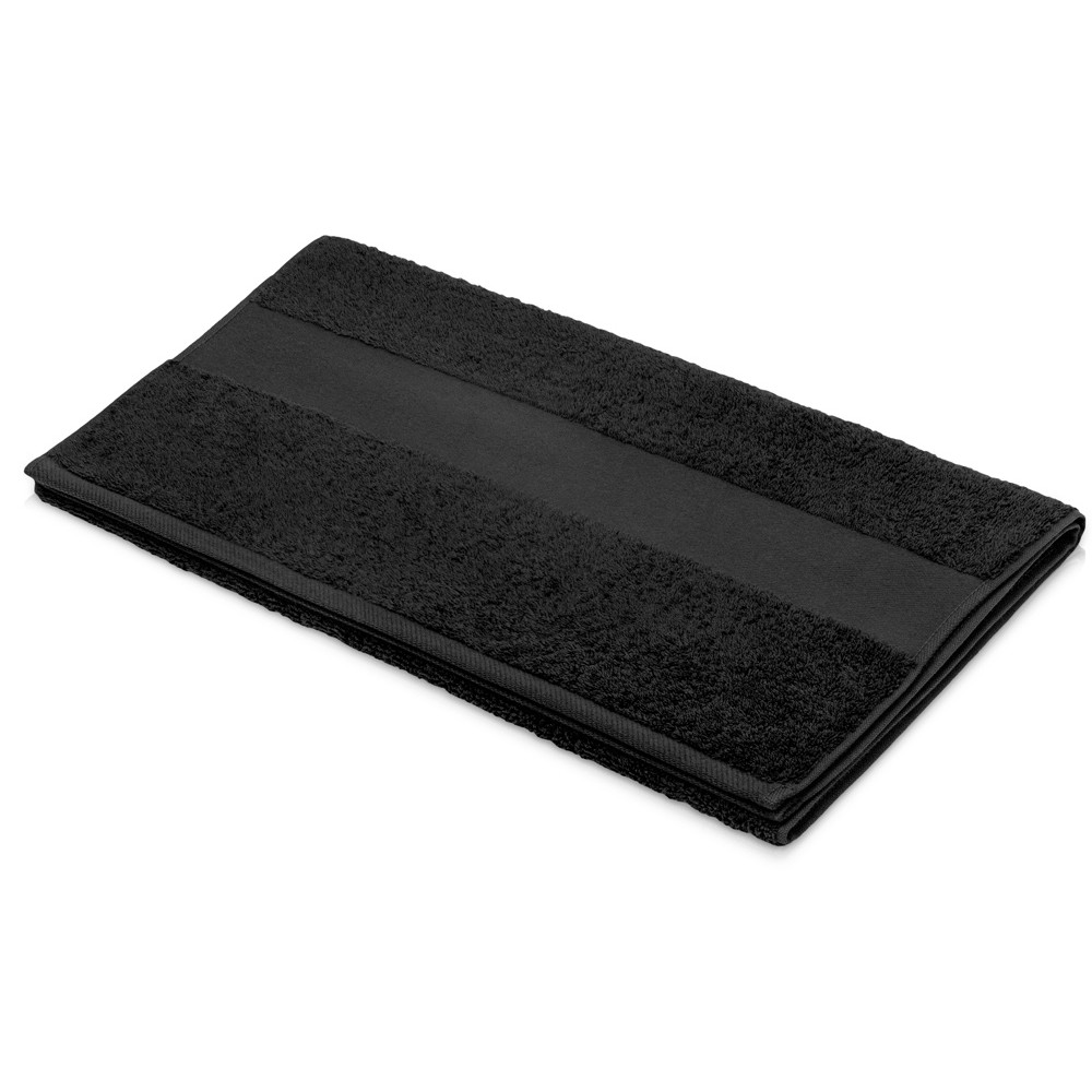 Спортивный набор со стальной бутылкой и полотенцем Advanced, черный