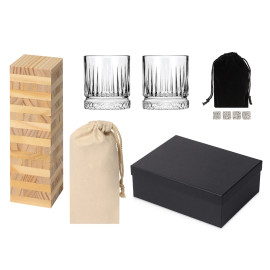 Подарочный набор с бокалами и дженгой