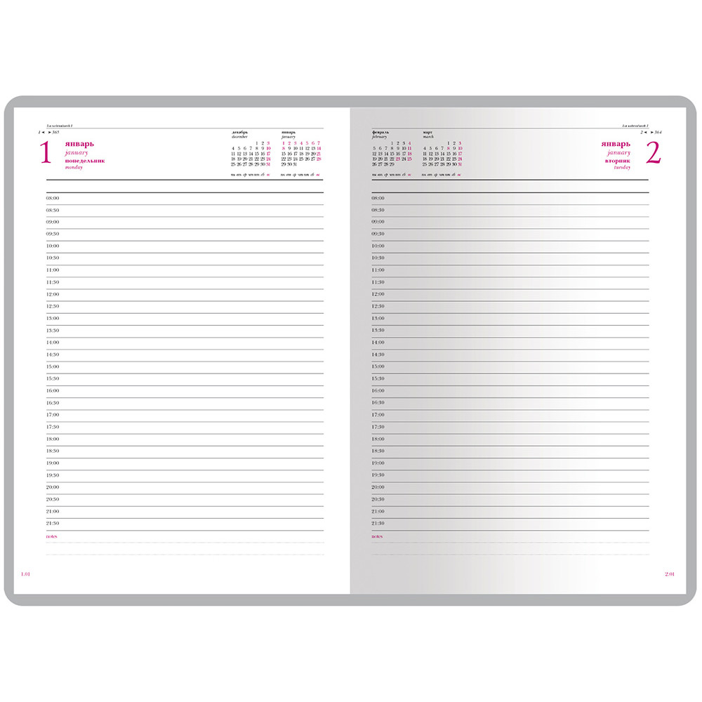 Ежедневник А5 датированный Velvet 2026, красный