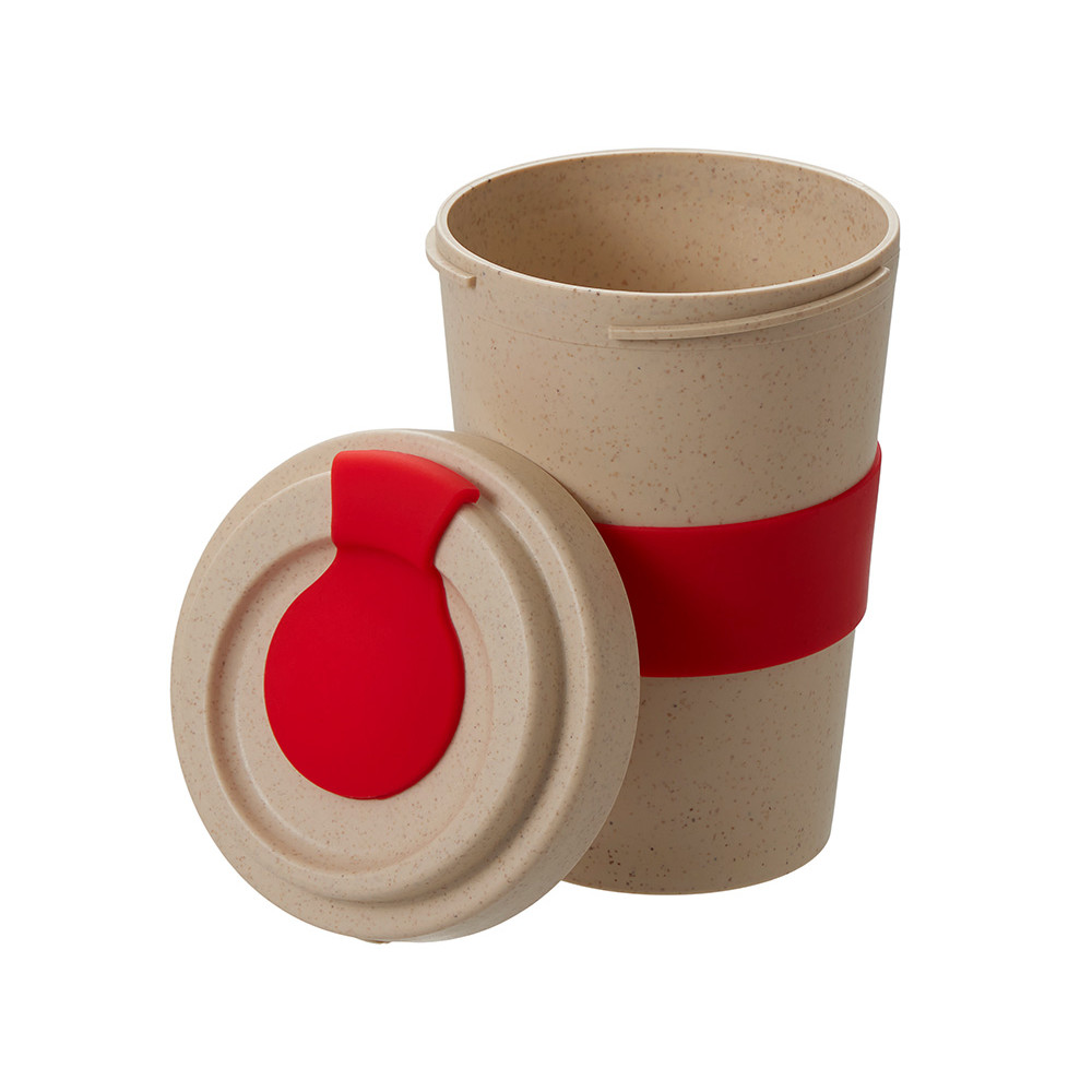 Стакан из пшеничного волокна Flava, красный
