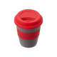 Стакан с силиконовой крышкой Cafe, красный