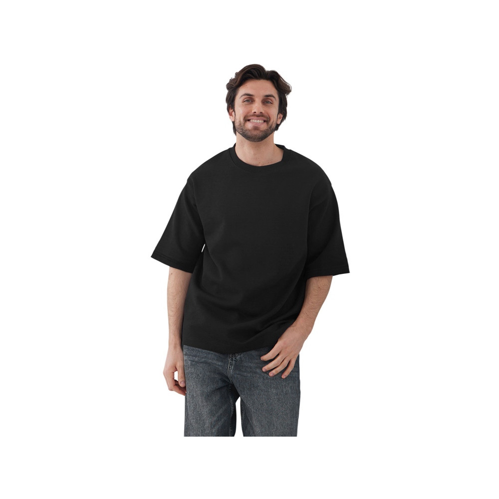 Футболка Kyoto из джерси 180 г/м2 с пич отделкой, унисекс, черный