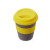 Стакан с силиконовой крышкой Cafe, желтый Стакан с силиконовой крышкой Cafe, желтый