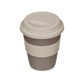 Стакан с силиконовой крышкой Cafe, beige Стакан с силиконовой крышкой Cafe, beige