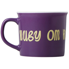 Матовая кружка Nancy 360 мл цветная снаружи, белая внутри, фиолетовый с УФ-печатью DTF