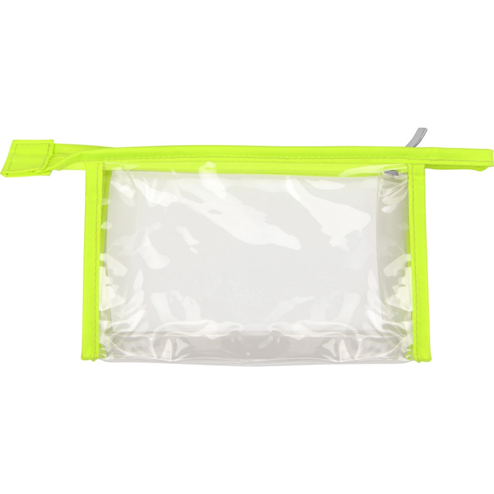 Прозрачная пластиковая косметичка Lucy, зеленое яблоко/прозрачный