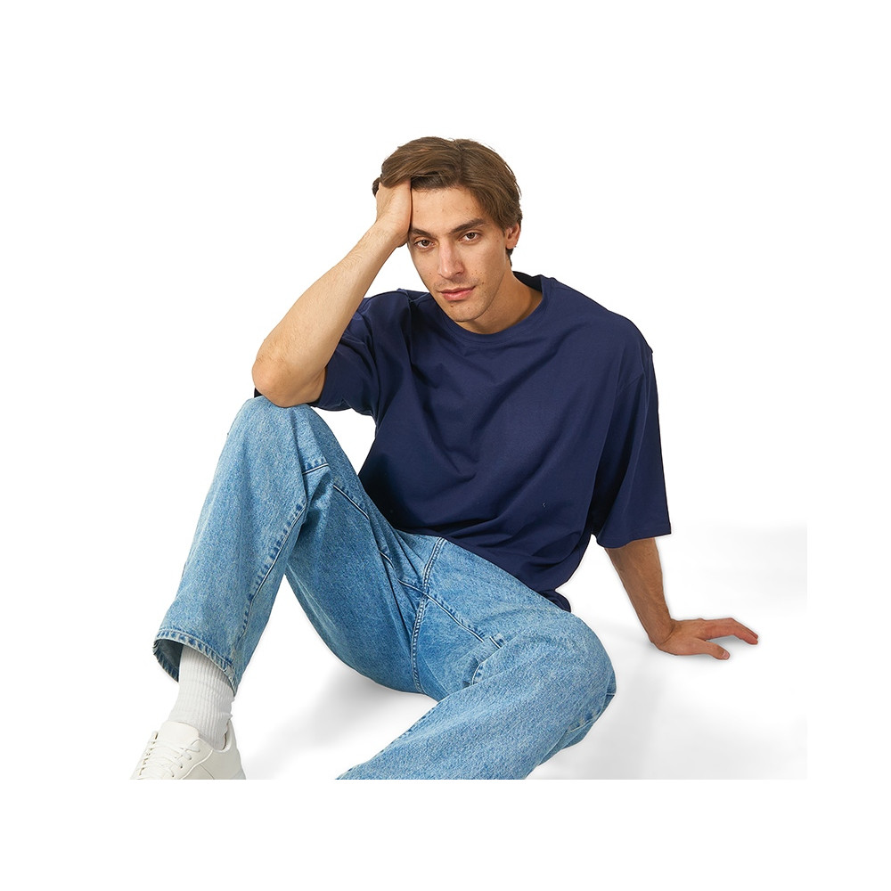 Футболка Berlin к/р оверсайз, 100% хлопок, 180гр., темно-синий, цвет темно-синий