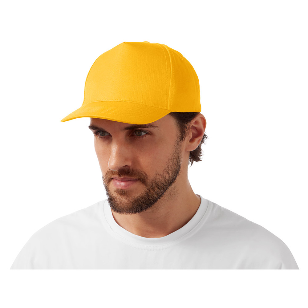 Бейсболка Poly 5-ти панельная 120гр, золотисто-желтый