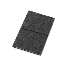 Блокнот из RPET-фетра А5 Felt, гибкая обложка, 80 листов 70 гр/м2 белой бумаги, темно-серый Блокнот из RPET-фетра А5 Felt, гибкая обложка, 80 листов 70 гр/м2 белой бумаги, темно-серый