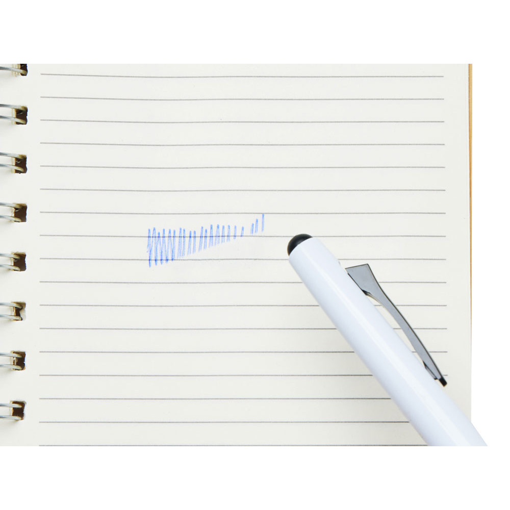 Пластиковая шариковая ручка пиши-стирай InkShift, белый корпус с черным