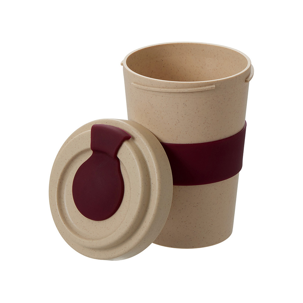 Стакан из пшеничного волокна Flava, burgundy