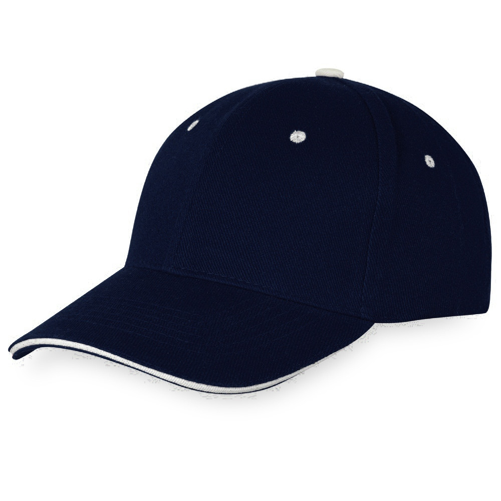 Бейсболка New Castle 6-ти панельная, темно-синий/натуральный