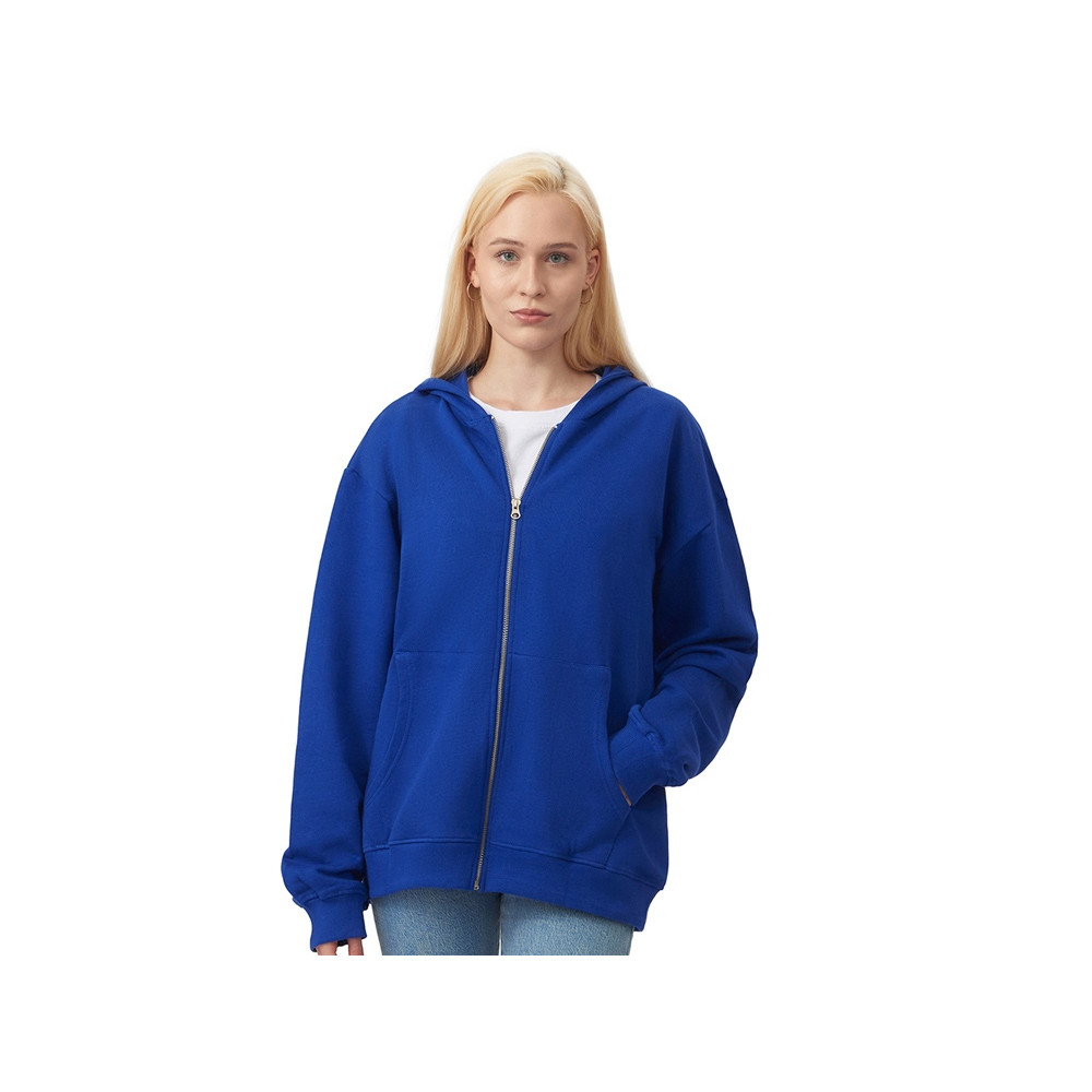 Толстовка оверсайз с капюшоном на молнии Monaco, синий классический