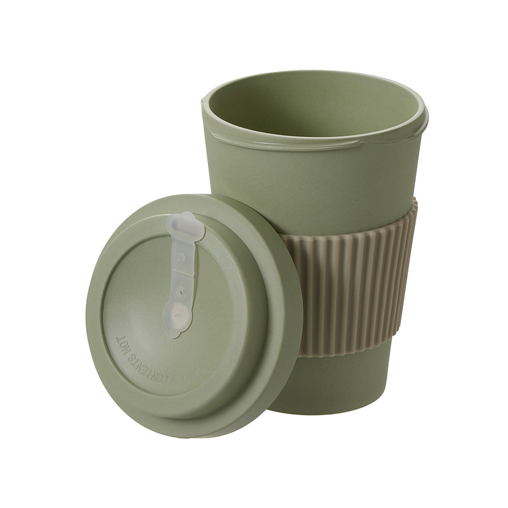 Термокружка Muffin из натуральных волокон, оливковый