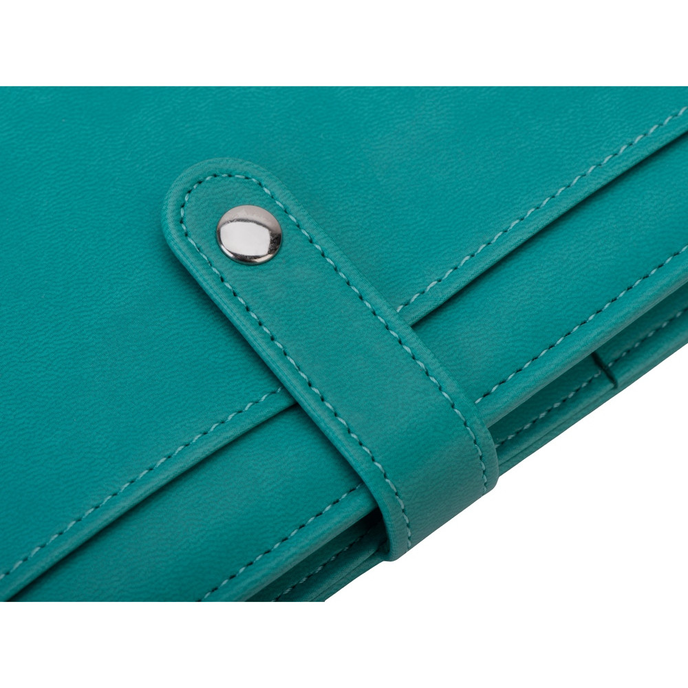 Блокнот-кошелек с сменным блоком А6 Wall Street, 64 листа, бирюзовый