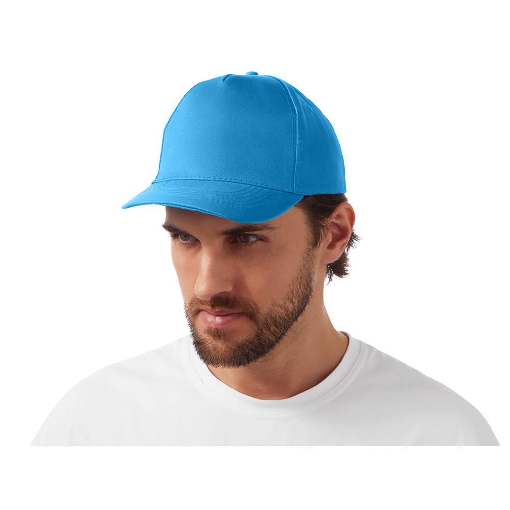 Бейсболка Poly 5-ти панельная 120 гр, голубой