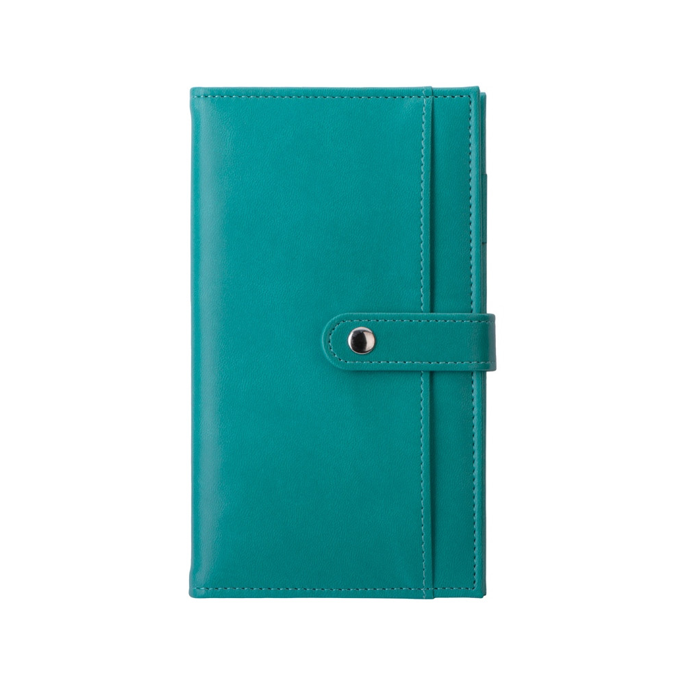 Блокнот-кошелек с сменным блоком А6 Wall Street, 64 листа, бирюзовый