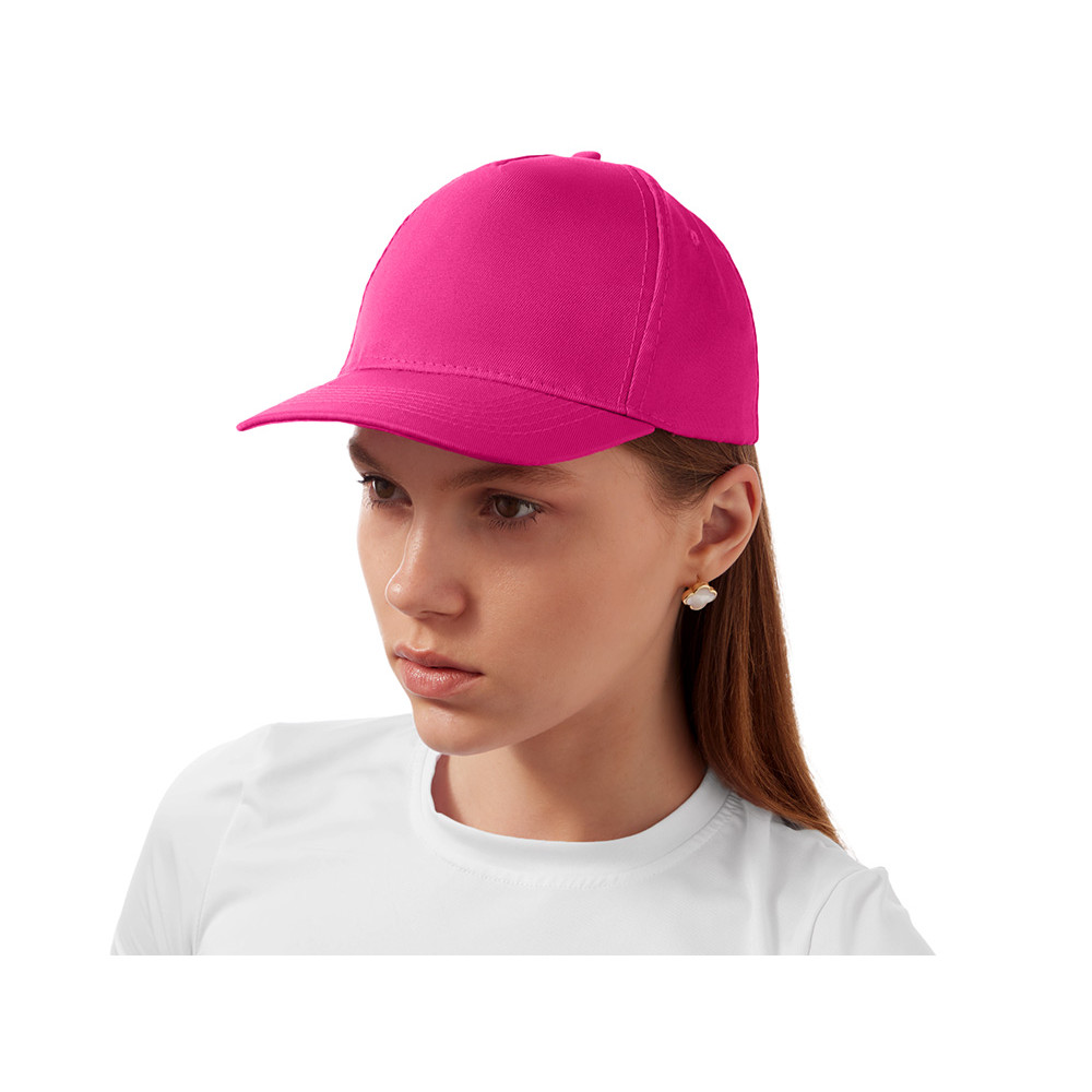 Бейсболка Poly 5-ти панельная 120гр, фуксия