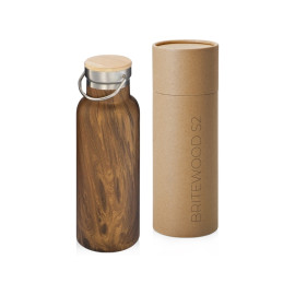 Вакуумный термос Britewood S2, 500 мл, бамбуковая крышка, крафтовый тубус