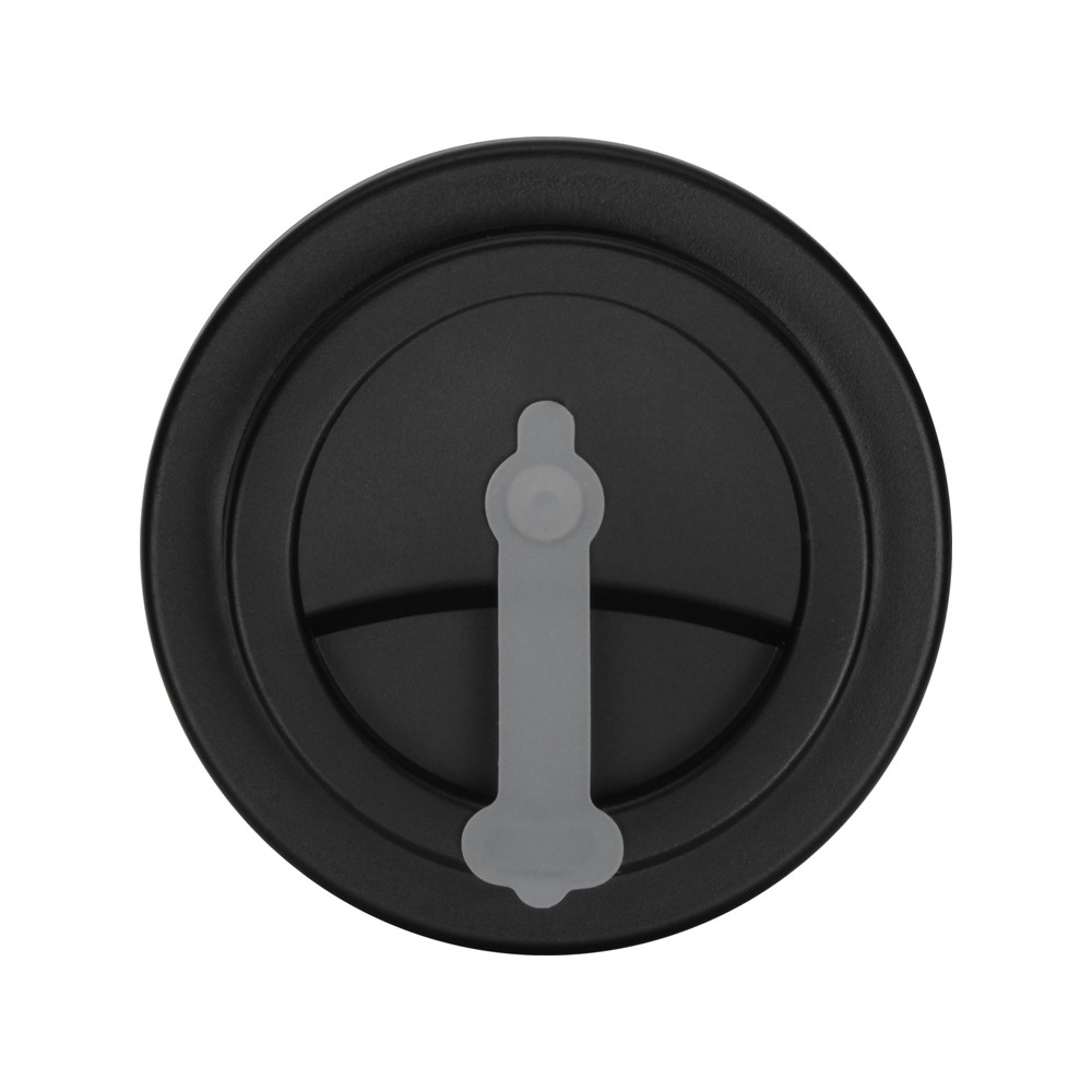 Пластиковый стакан Take away с двойными стенками и крышкой с силиконовым клапаном, 350 мл, белый/черный