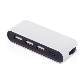 USB-хаб Hubix с коннектором 2-в-1 USB-C и USB-A, 2.0, белый