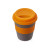 Стакан с силиконовой крышкой Cafe, оранжевый Стакан с силиконовой крышкой Cafe, оранжевый