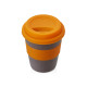 Стакан с силиконовой крышкой Cafe, оранжевый