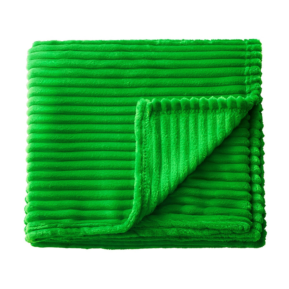 Плед Wave флисовый, зеленый