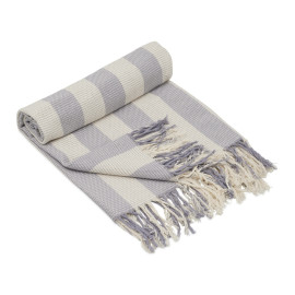 Плед Reglet, 130x150 см ( с учетом бахромы) 100% хлопок, серый