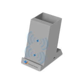 Беспроводная зарядка-подставка с подсветкой Glow box, серый Беспроводная зарядка-подставка с подсветкой Glow box, серый