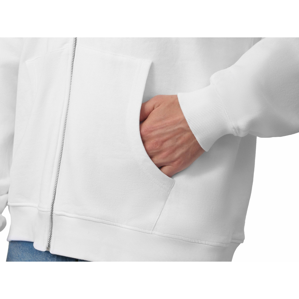 Толстовка оверсайз с капюшоном на молнии Monaco, белый