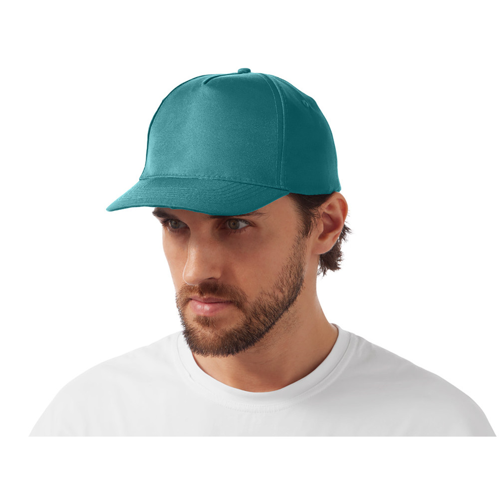 Бейсболка Poly 5-ти панельная 120гр, пыльно-бирюзовый