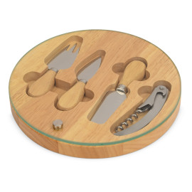 Набор для сыра Rendezvous круглый, со стеклянной крышкой Набор для сыра Rendezvous круглый, со стеклянной крышкой