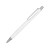 Ручка металлическая шариковая трехгранная Riddle, белый/серебристый