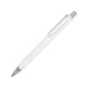 Ручка металлическая шариковая трехгранная Riddle, белый/серебристый