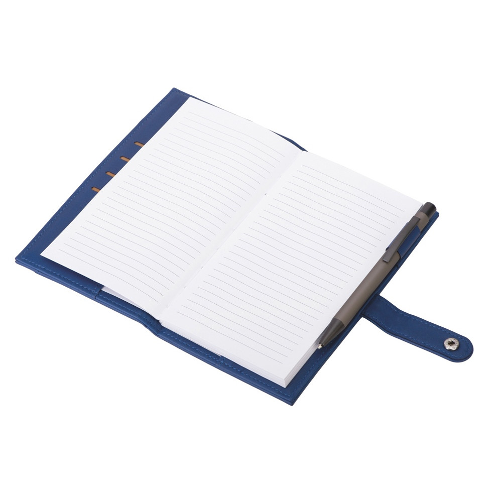 Блокнот-кошелек с сменным блоком А6 Wall Street, 64 листа, синий